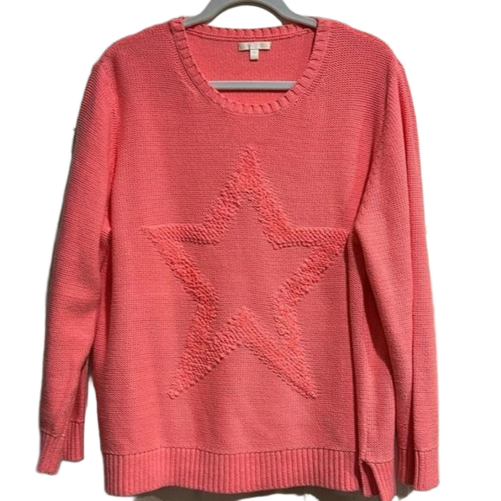 Lisa Todd Plus Size Super Star LS Sweater Size 1X - EUC